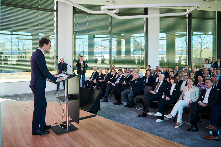 Rede bei der Eröffnungsfeier des neuen Headquaters von Materna, Aufnahme von innen